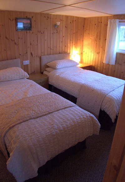 twin bedroom, holiday caravan near Gairloch